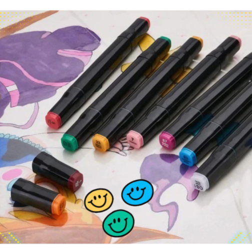 Set de Markere cu 168 Culori Vibrante – Ideal pentru Desen și Ilustrații