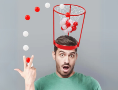 Set Coș de Baschet Amuzant cu Bentiță și Mingi | Joc Interactiv pentru Copii și Familie | image