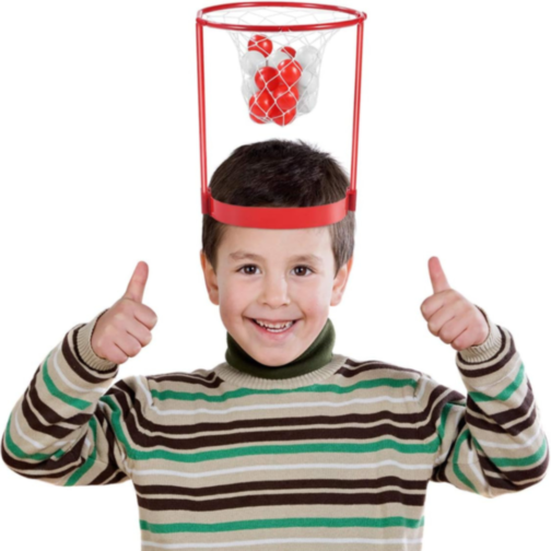 Set Coș de Baschet Amuzant cu Bentiță și Mingi | Joc Interactiv pentru Copii și Familie