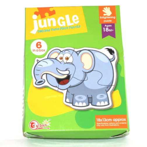 Puzzle Animale Junglă 6 în 1 pentru Copii