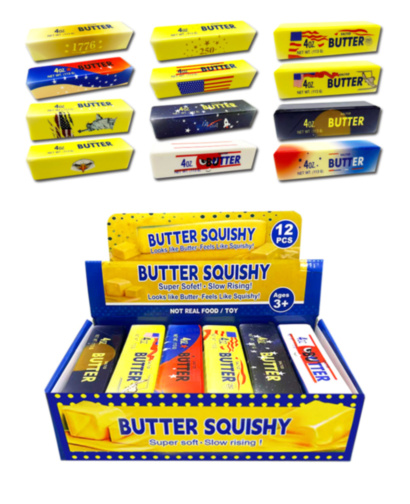 [DISPLAY BOX]12 colored small butter sticks squishy toy