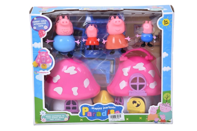 Căsuța Peppa cu 4 Figurine și Accesorii