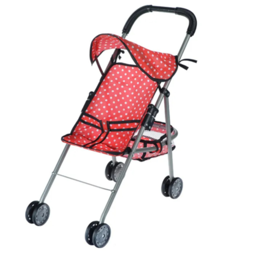 Cărucior pentru Păpuși cu Design Elegant și Cadru Metalic