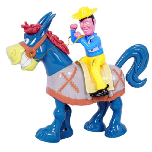 Cowboy pe Măgar Electric cu Sunete și Mișcare - Aventură Animată