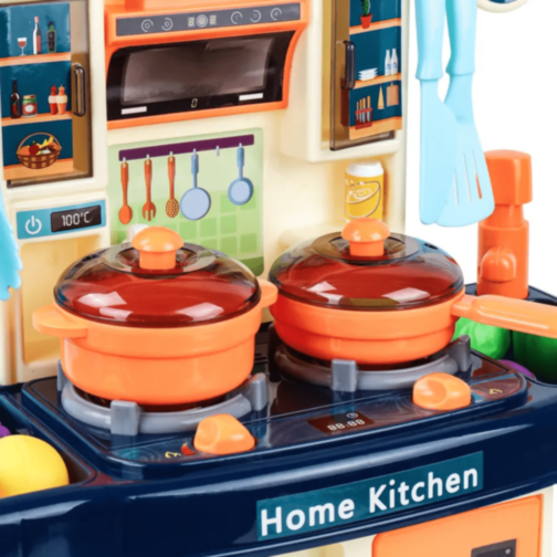 Bucătărie Interactivă cu Accesorii și Sunete pentru Copii (albastru)