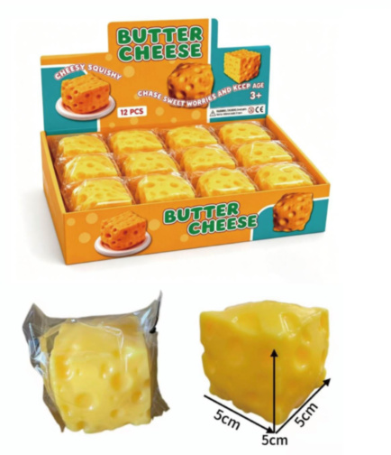 [DISPLAY BOX]12 flour cubes, cheese, squishy toy