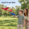 Avion din spumă cu lansator tip pistol pentru copii