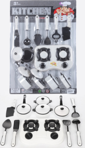 Set Plită, Vase de Gătit și Ustensile de Bucătărie, 17 piese