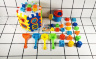 Hexagon Multifuncțional, Educativ cu Blocuri, Litere/Cifre, Figuri Geometrice, 39 piese