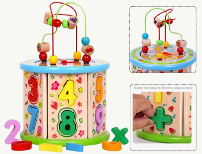 Cilindru interactiv educativ cu numere și forme | image