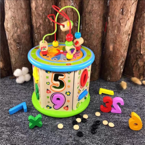Cilindru interactiv educativ cu numere și forme