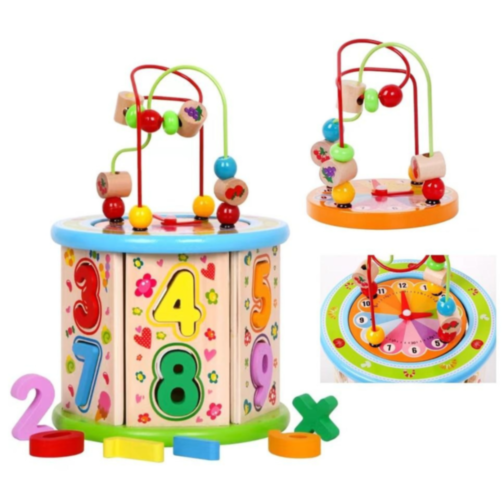 Cilindru interactiv educativ cu numere și forme