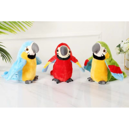 Papagal Interactiv de Pluș cu Funcție Vocală (culoare aleatorie)
