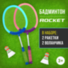 Set Badminton pentru Copii cu 2 Rachete și 2 Volane, Model Rocket