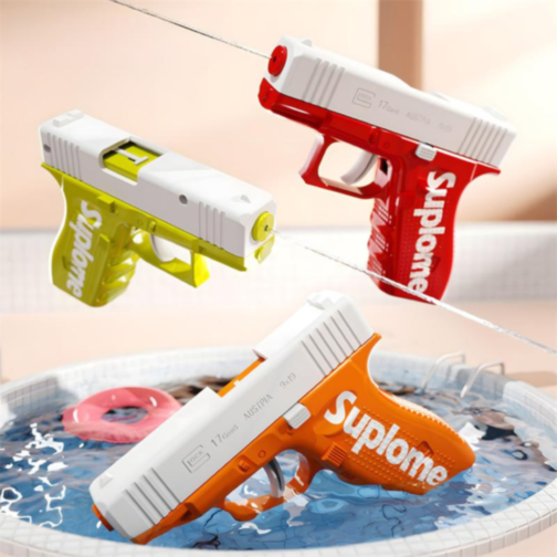 Pistol cu Apă Compact pentru Copii – Design Modern, 13 cm (culoare aleatorie)