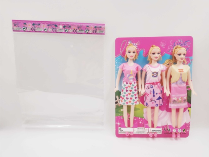 Set 3 Păpuși Fashion cu Rochii Colorate