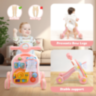 Premergător Muzical 3-în-1 pentru Bebeluși | Activități Educative și Masă de Joacă - Roz  