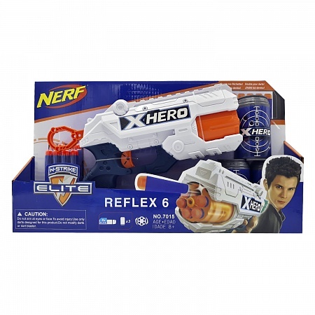 Pistol Blaster Nerf cu 10 Proiectile și 3 Conserve Țintă