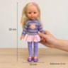 Păpușă blondă de 32 cm cu perie pentru coafat