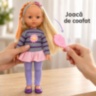 Păpușă blondă de 32 cm cu perie pentru coafat