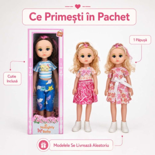 Păpușă fashion pentru copii cu modele variate