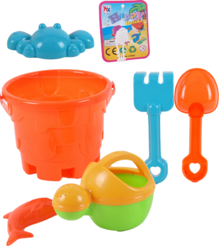 Găletușă cu 5 Accesorii de Nisip, 23cm