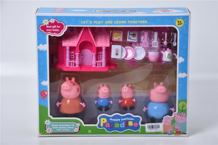 Căsuța Purcelușei Peppa cu 4 Figurine și Mobilier