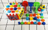 Hexagon Multifuncțional, Educativ cu Blocuri, Litere/Cifre, Figuri Geometrice, 46 piese