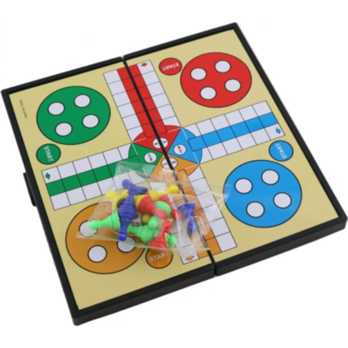 Set 3 în 1 Jocuri de Societate - Șah, Dame și Ludo