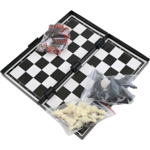 Set 3 în 1 Jocuri de Societate - Șah, Dame și Ludo