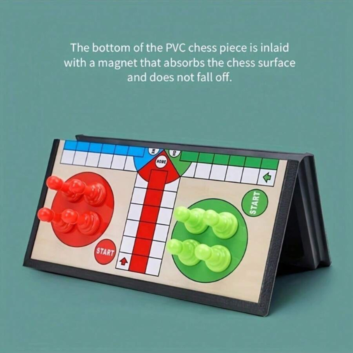 Set 3 în 1 Jocuri de Societate - Șah, Dame și Ludo