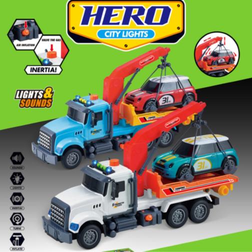 Camion de Remorcare cu Lumină și Sunet – Hero City Lights