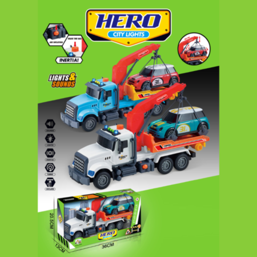 Camion de Remorcare cu Lumină și Sunet – Hero City Lights