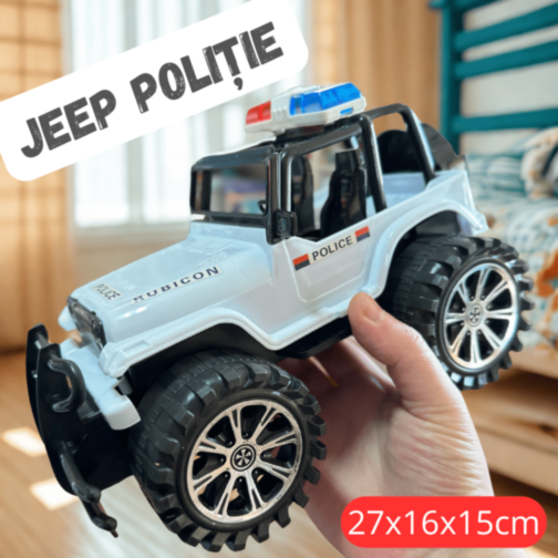 Mașină de Poliție Jeep Rubicon Off-Road pentru Copii