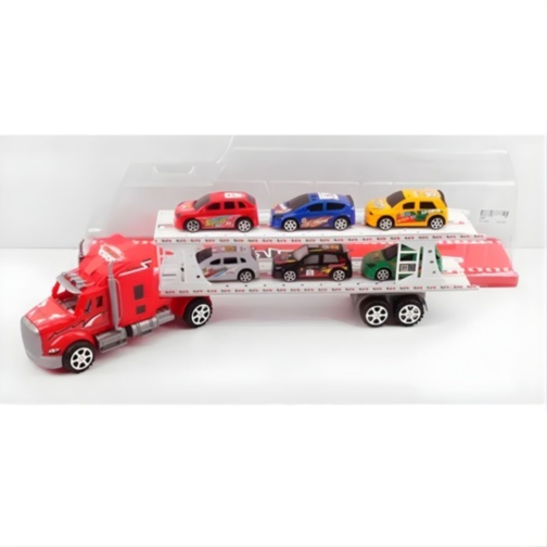 Camion Transport Auto cu 6 Mașinuțe Incluse (culori aleatorii)