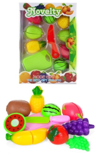 Set 8 Fructe de Feliat cu Cuțit și Tocător