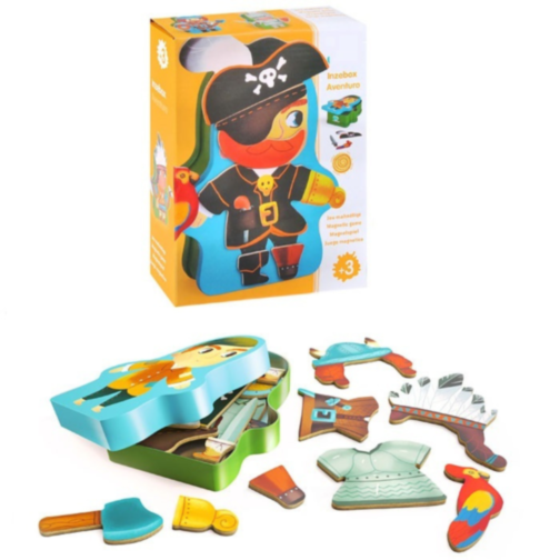 Set Magnetic Aventuri cu Pirat, Indian, Cavaler și Viking