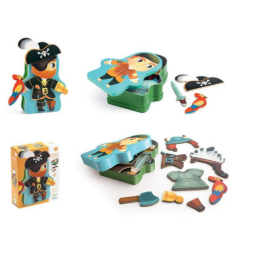 Set Magnetic Aventuri cu Pirat, Indian, Cavaler și Viking