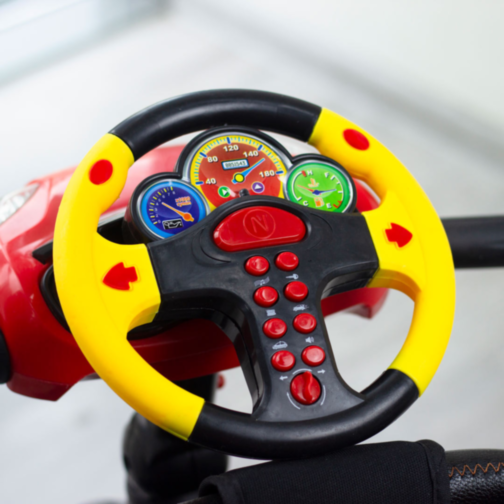 Volan Interactiv cu Sunete și Lumină pentru Copii, 22 cm, (culoare aleatorie)