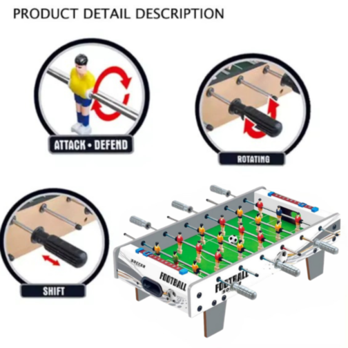 Masa de Fotbal pentru Copii – Joc de Masă Tip Foosball, Model Compact