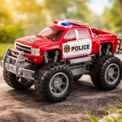 Pickup de Poliție Off-Road cu Roți Mari (culoare aleatorie) | image