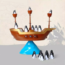 Joc de Echilibru Pirate Boat cu Pinguini, Dezvoltă Coordonarea și Răbdarea