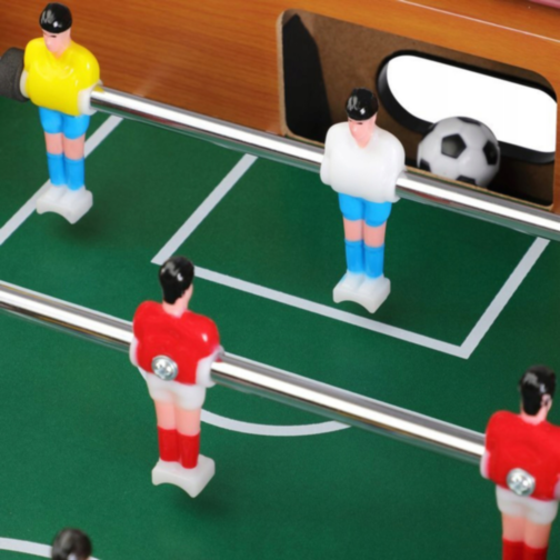 Masa de Fotbal pentru Copii cu Picioare din Lemn – Joc de Fotbal de Masă 69x37x62 cm