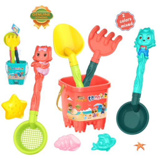 Set Jucării de Plajă 8 Piese cu Găletușă și Forme (culoare aleatorie)