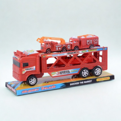 Camion Transport Auto cu Mașini de Pompieri | image