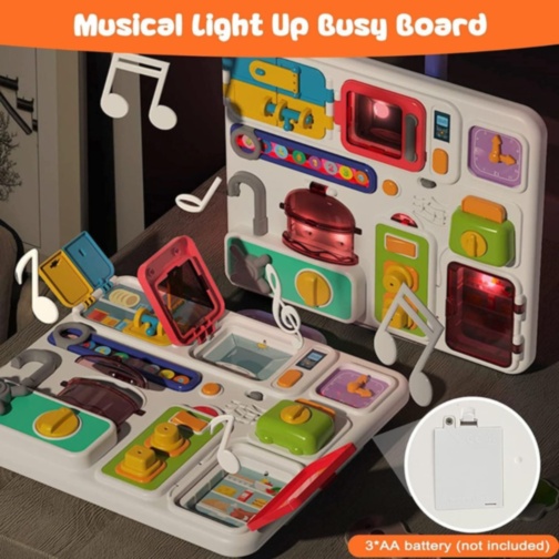 Busy Board Montessori de Bucătărie cu Activități Interactive