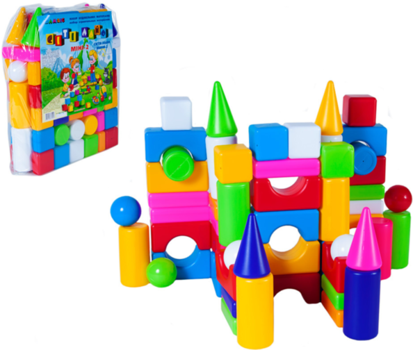 Set de Construcție cu Forme Geometrice Colorate  