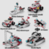 Set de Construcție Navă de Război 8 în 1 – 554 Piese și 2 Figurine Incluse