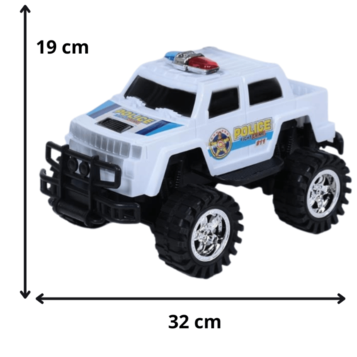Mașină Poliție Monster Truck cu Roți Mari (culoare aleatorie)