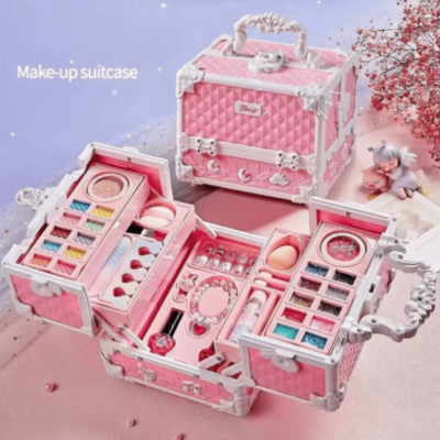 Set Machiaj Copii Valiză Roz cu Accesorii  | image
